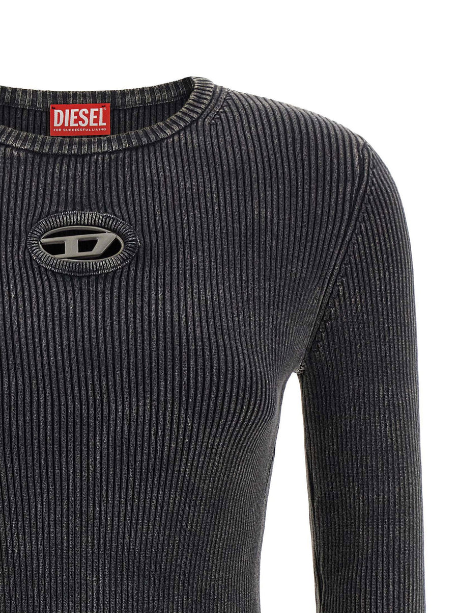 Diesel M Anchorage LS Dress Black Ribbed Cotton Slim Fit