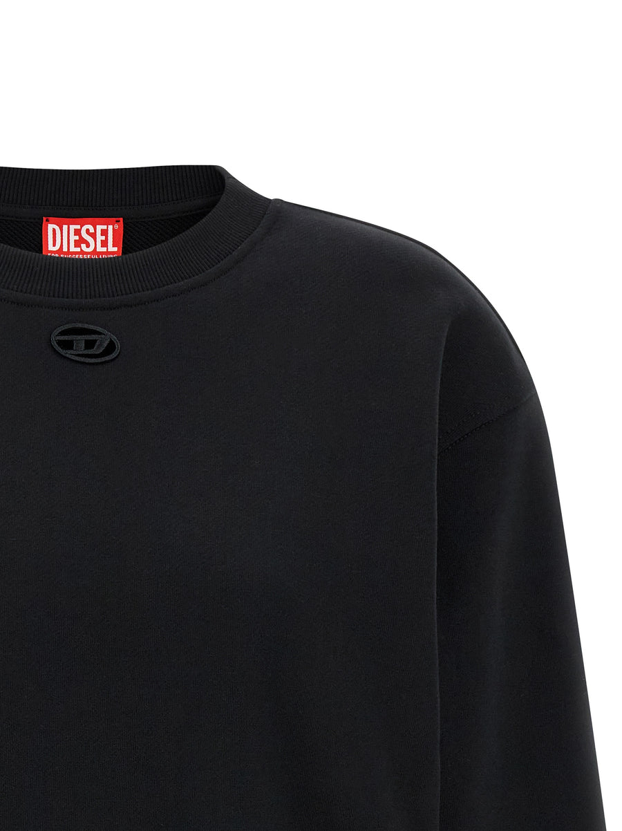 Diesel Sweatshirt For Women Sustainable Cotton Everyday Versatility Tonal Oval D Embroidery