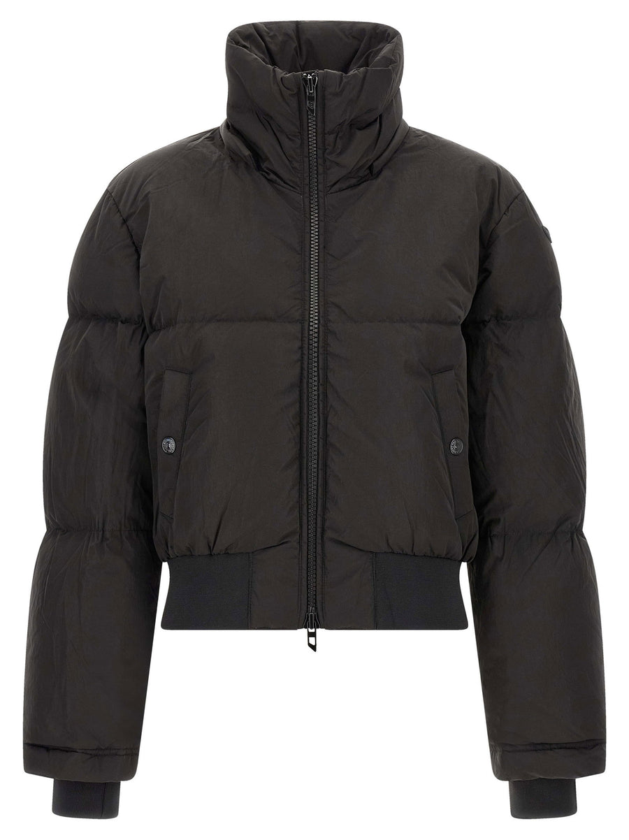Diesel W Peyt Short Down Jacket With Removable Hood And High Neck