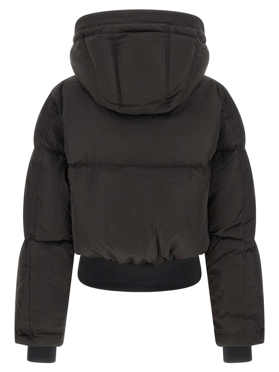 Diesel W Peyt Short Down Jacket With Removable Hood And High Neck