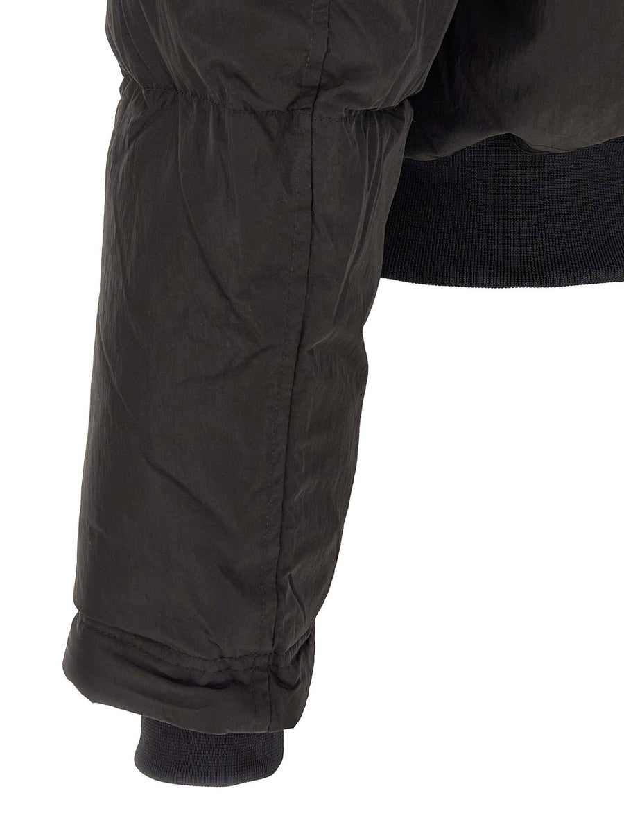 Diesel W Peyt Short Down Jacket With Removable Hood And High Neck