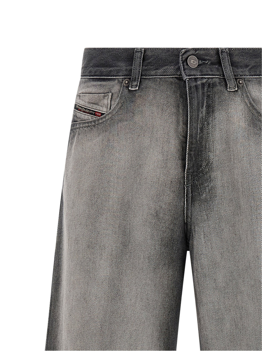 Diesel 1978 D Akemi Fsi Jeans Gray Gradient Flared Wide Leg