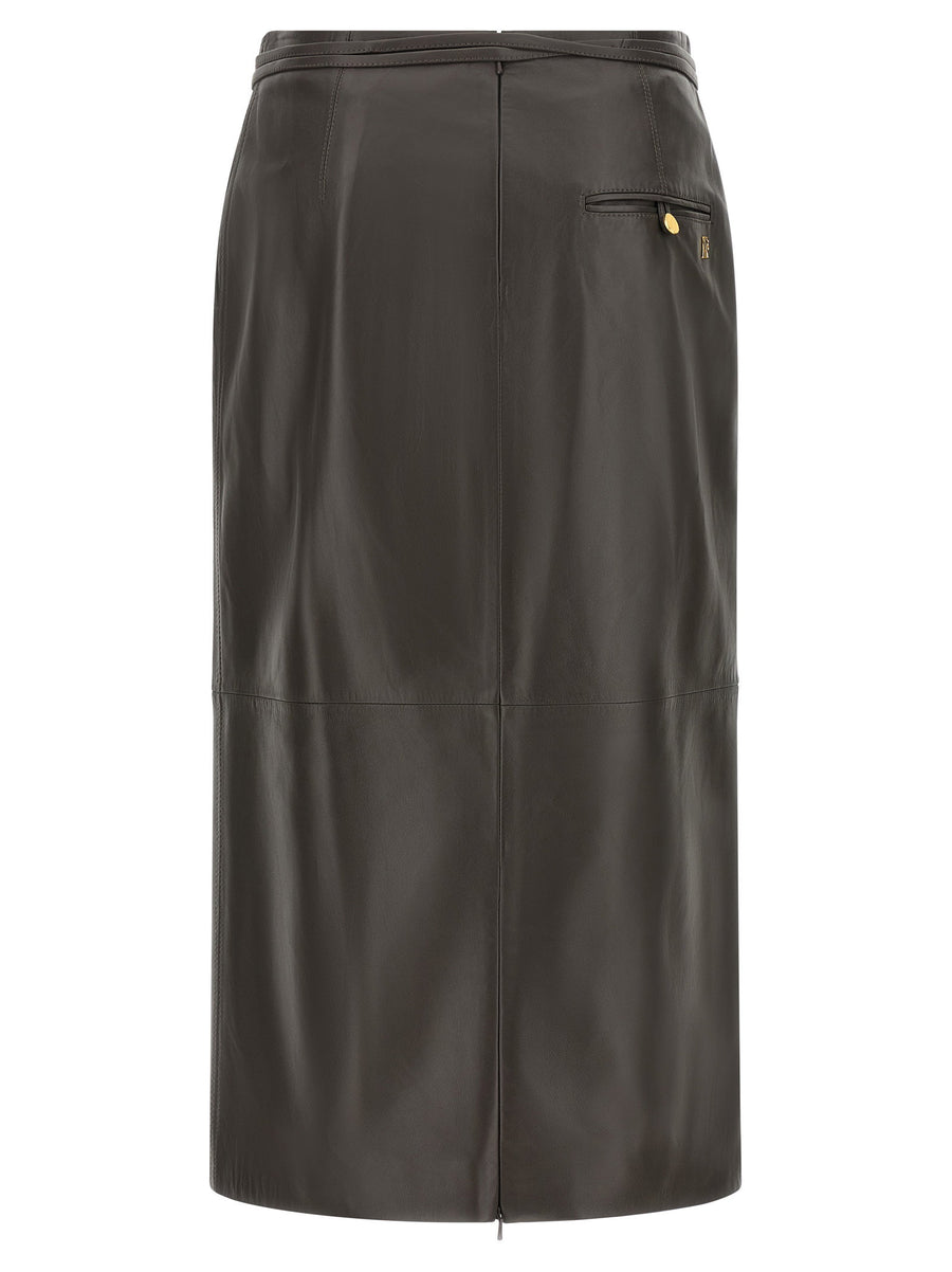 Alberta Ferretti Leather Skirt