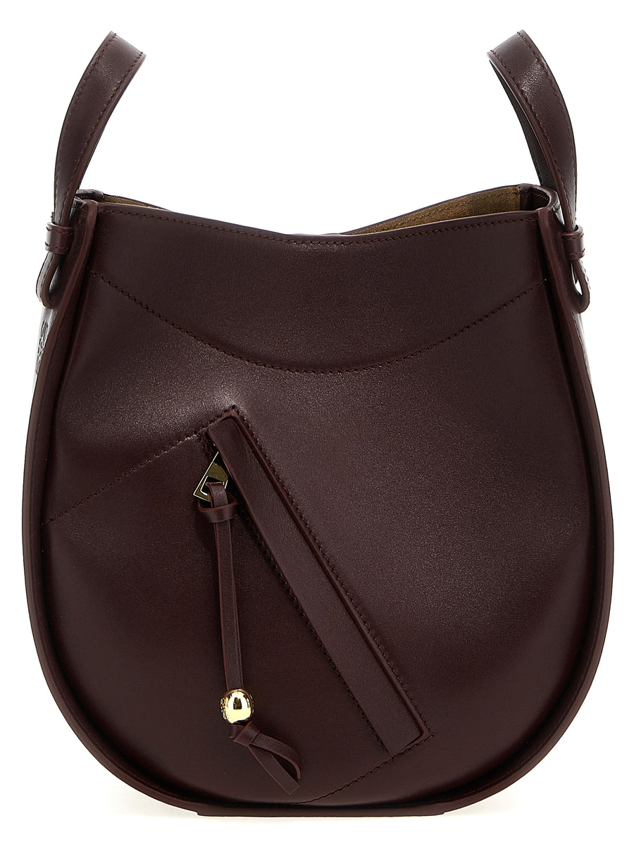 Loewe Hammock Slice Crossbody Bag Bordeaux Calfskin Compact Handsfree Luxury For Women