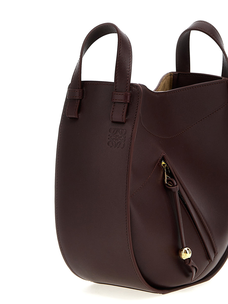 Loewe Hammock Slice Crossbody Bag Bordeaux Calfskin Compact Handsfree Luxury For Women
