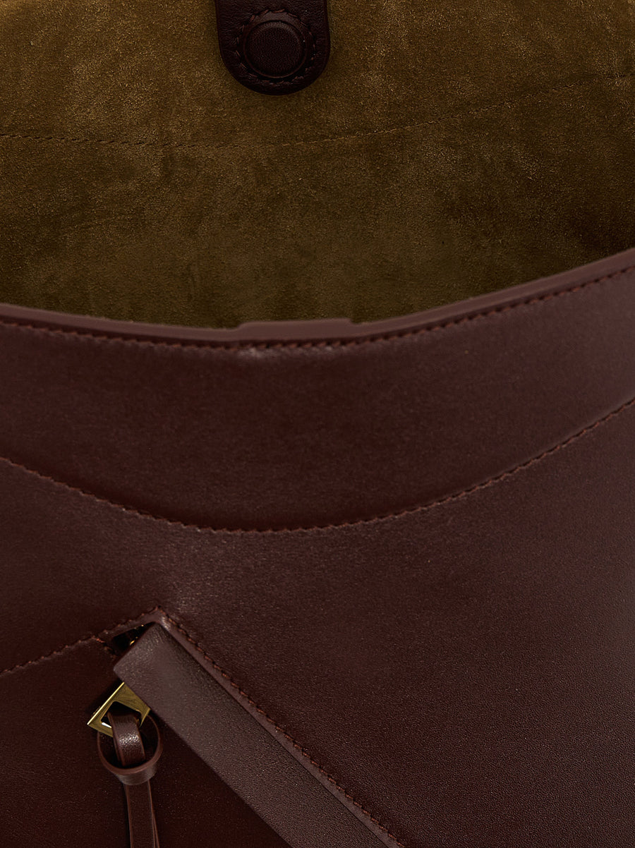 Loewe Hammock Slice Crossbody Bag Bordeaux Calfskin Compact Handsfree Luxury For Women