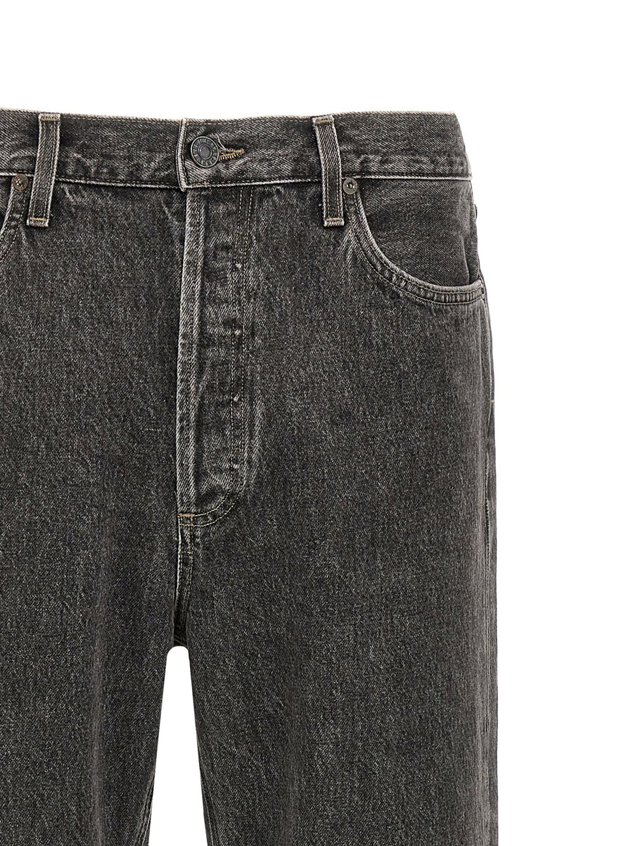 Agolde 90s Jeans Unisex Gray Organic Cotton Premium Denim With Mid Waist And Straight Leg