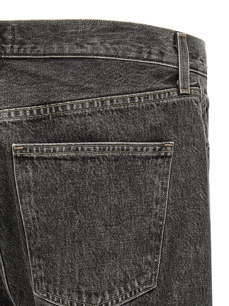 Agolde 90s Jeans Unisex Gray Organic Cotton Premium Denim With Mid Waist And Straight Leg