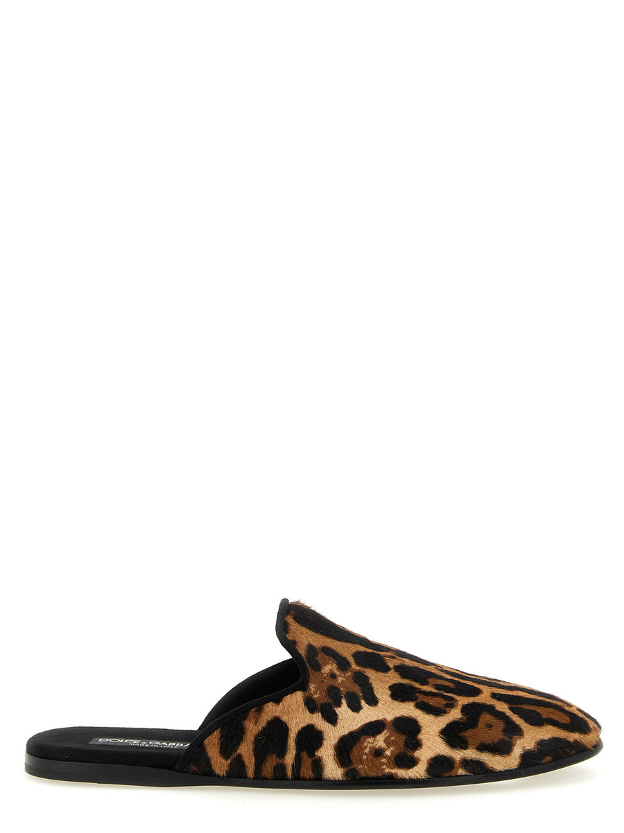 Dolce And Gabbana Young Pope Moccasin Slipper Brown Calfskin Leather