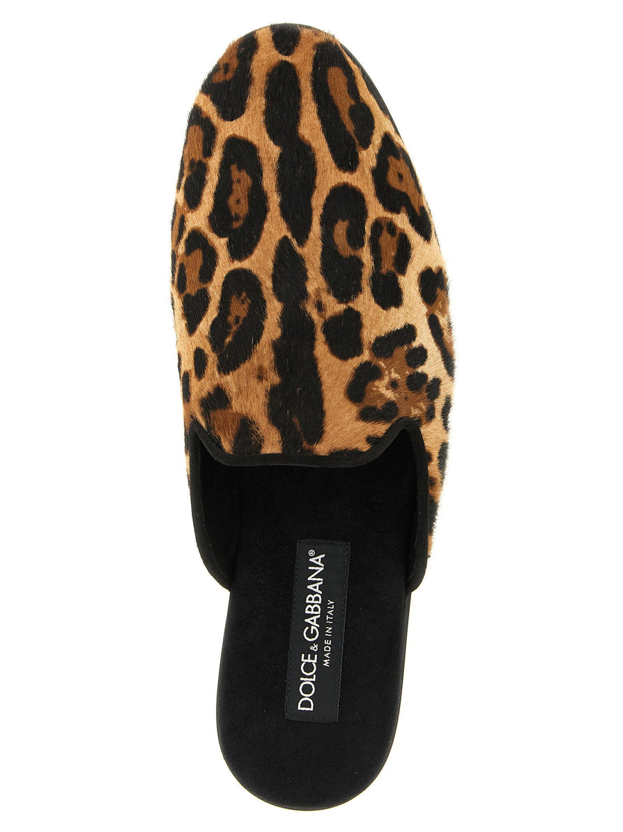 Dolce And Gabbana Young Pope Moccasin Slipper Brown Calfskin Leather