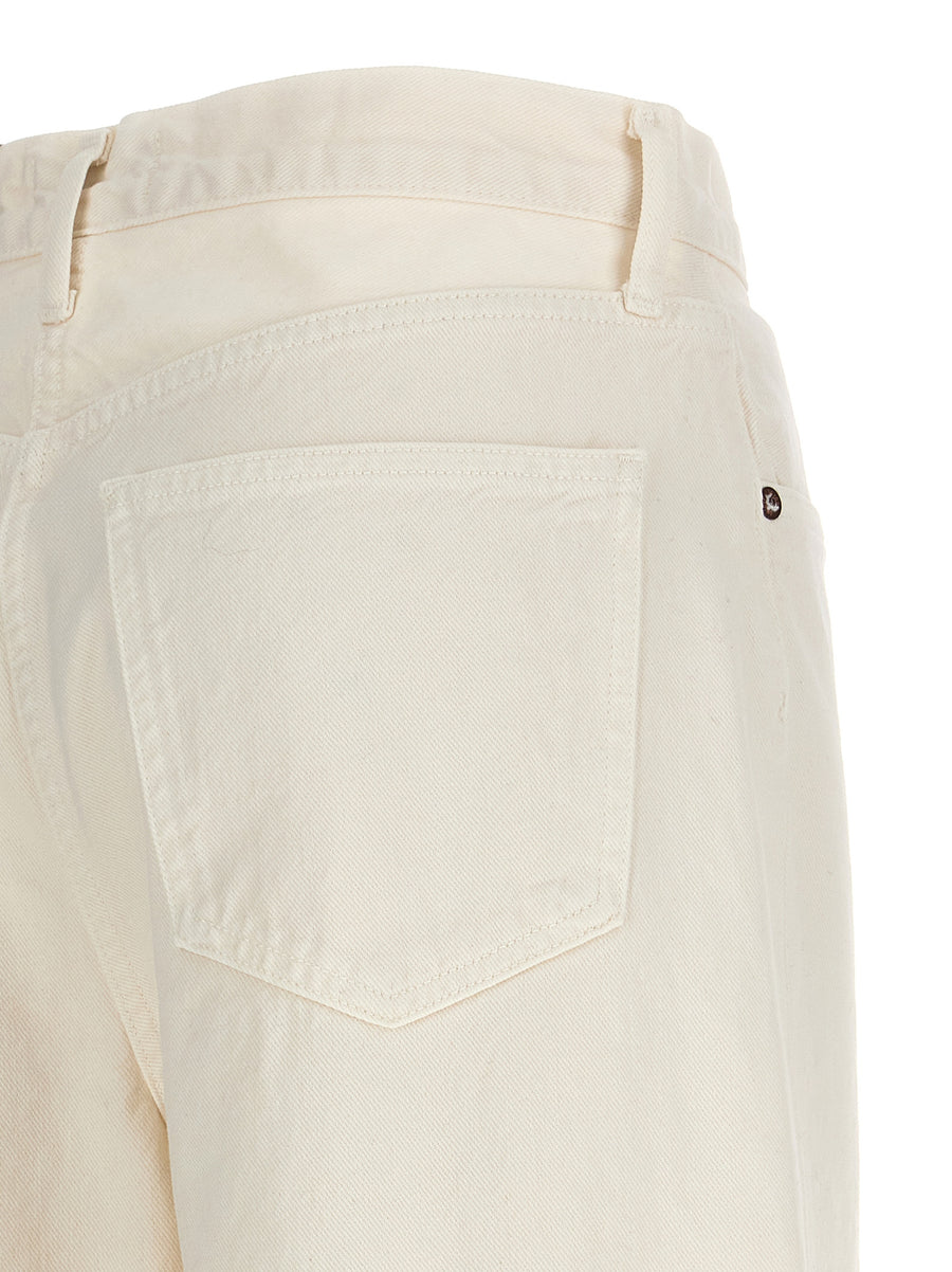 Agolde Dame Jeans White High Rise Wide Leg Cotton Denim For Women Premium Everyday Comfort