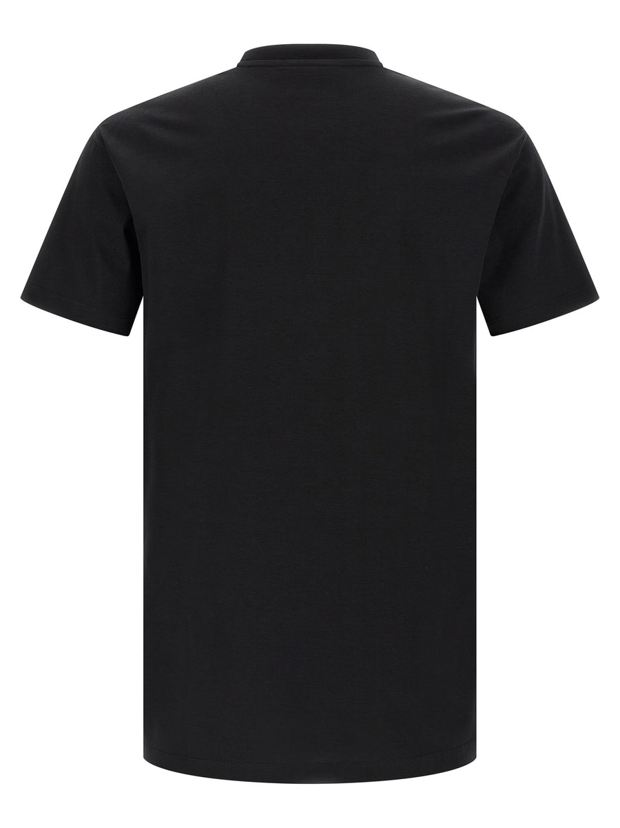 Philipp Plein Hexagon Patch T Shirt For Men Premium Cotton Jersey Versatile Black Topwear