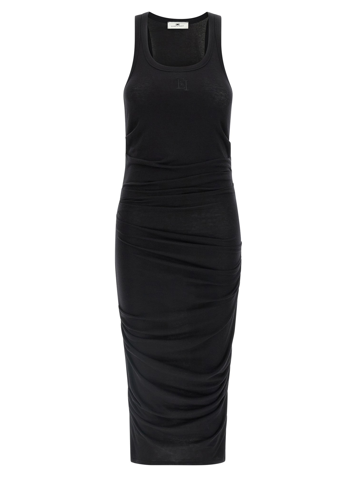 Elisabetta Franchi Logo Embroidery Dress