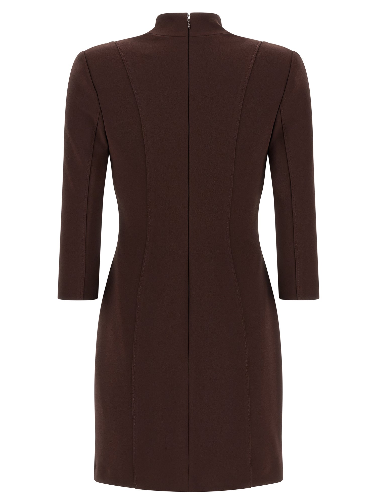 Elisabetta Franchi Logo Dress With Elastic Bands