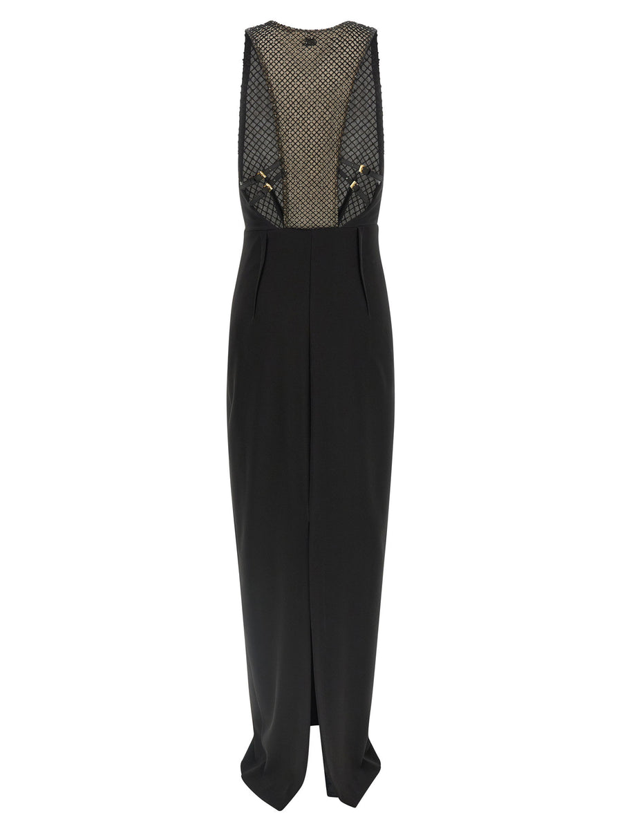 Elisabetta Franchi Red Carpet Dress For Women Crystal Embellished Couture Inspired Floor Length Gown