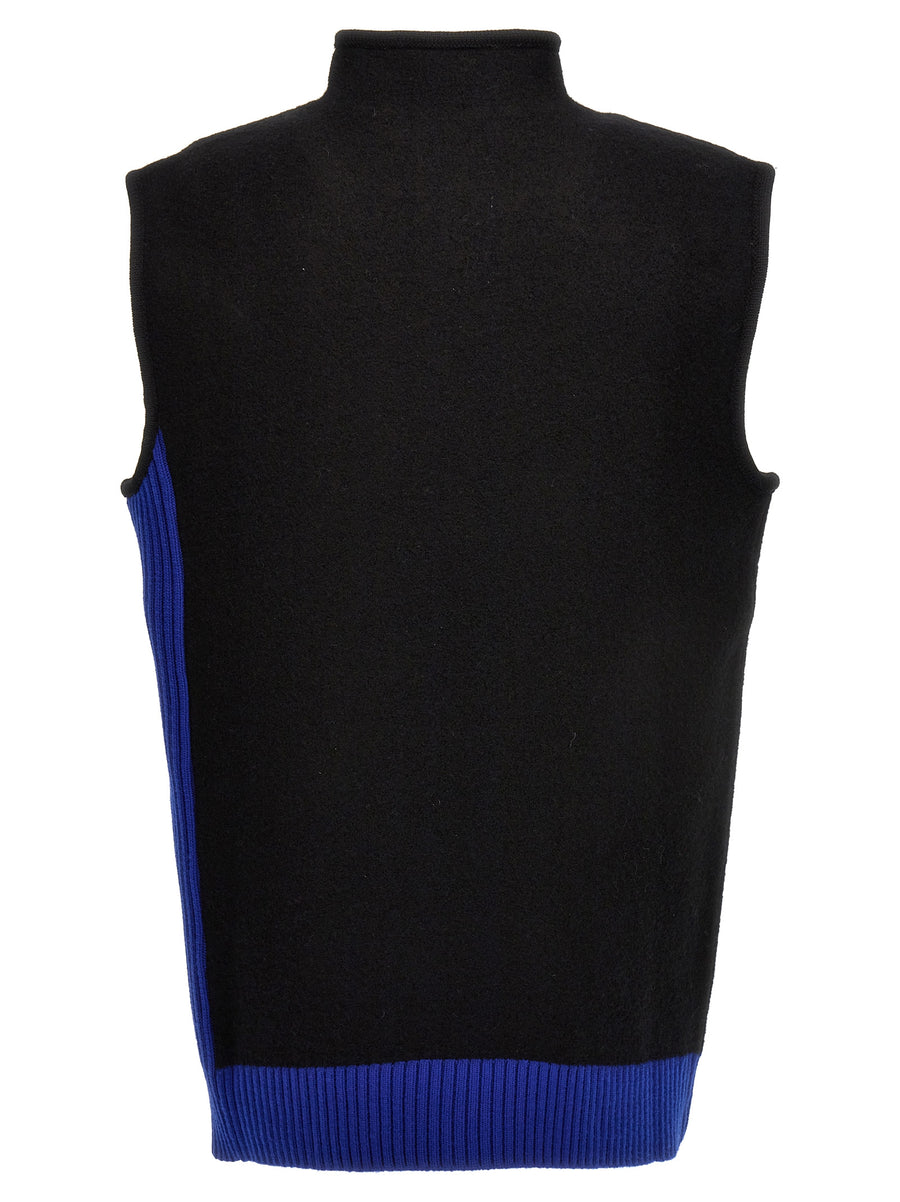 A-Cold-Wall Merino Wool Two Color Vest For Men Premium Luxury Texture Zip Closure