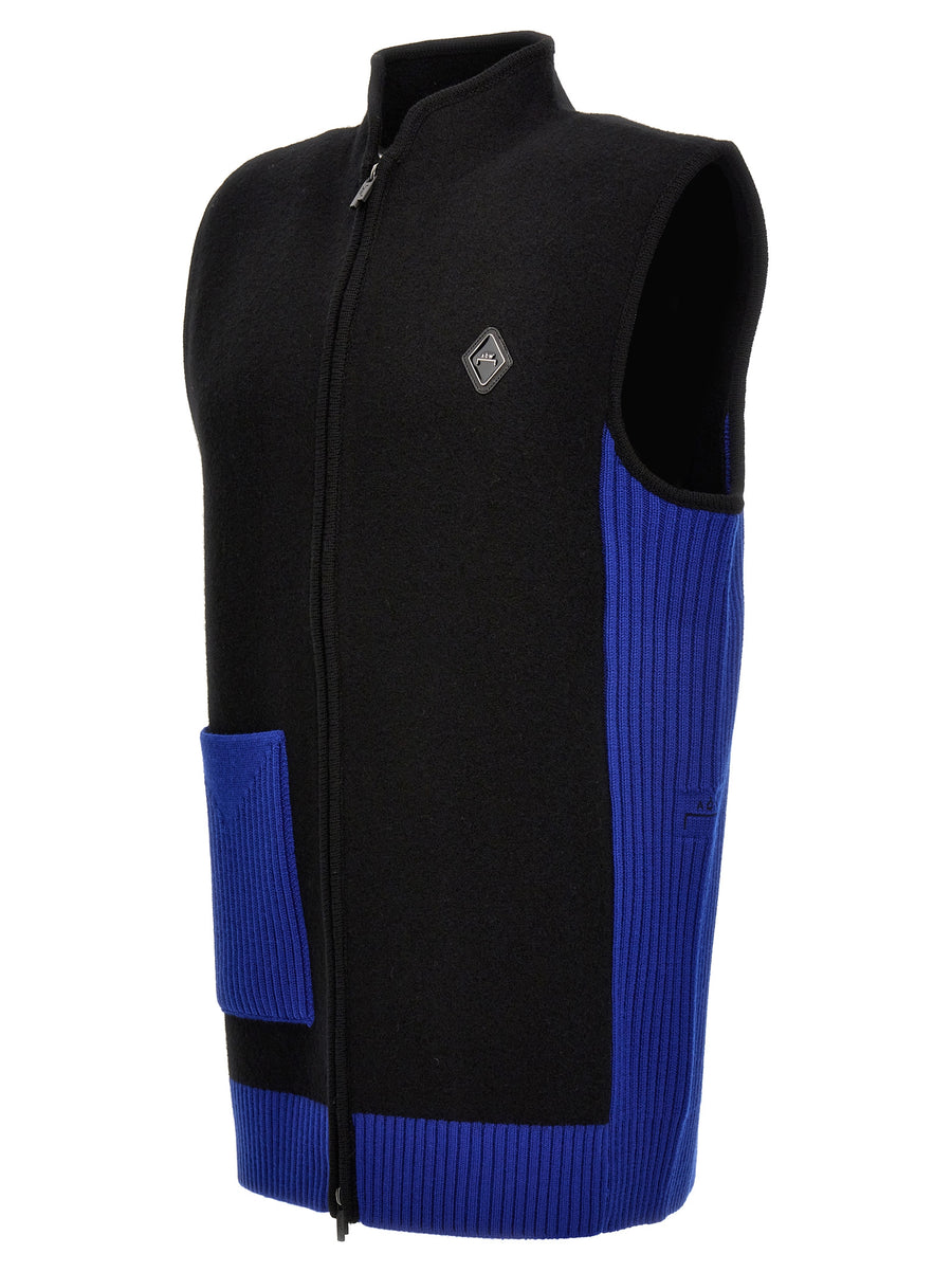 A-Cold-Wall Merino Wool Two Color Vest For Men Premium Luxury Texture Zip Closure
