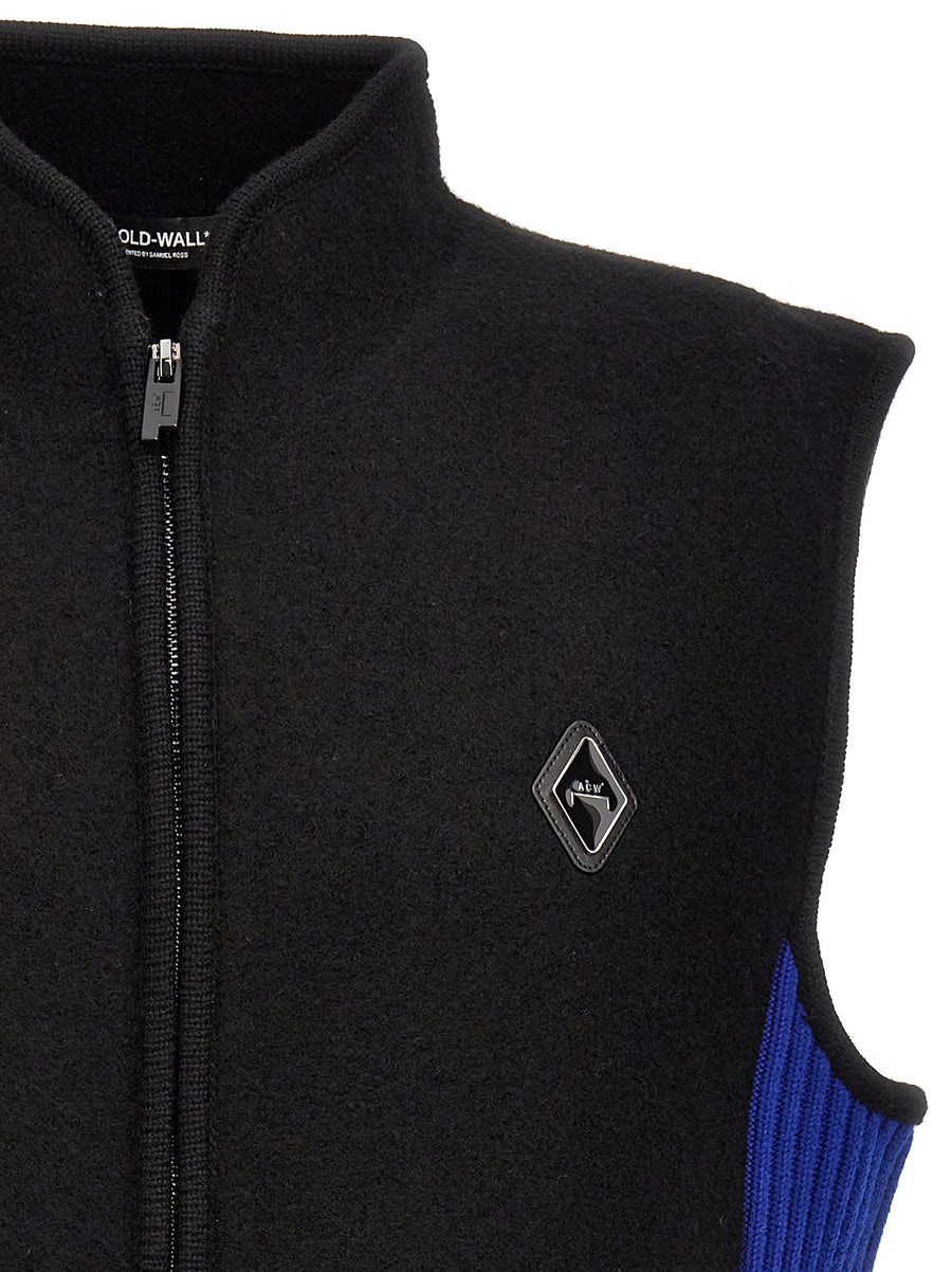 A-Cold-Wall Merino Wool Two Color Vest For Men Premium Luxury Texture Zip Closure