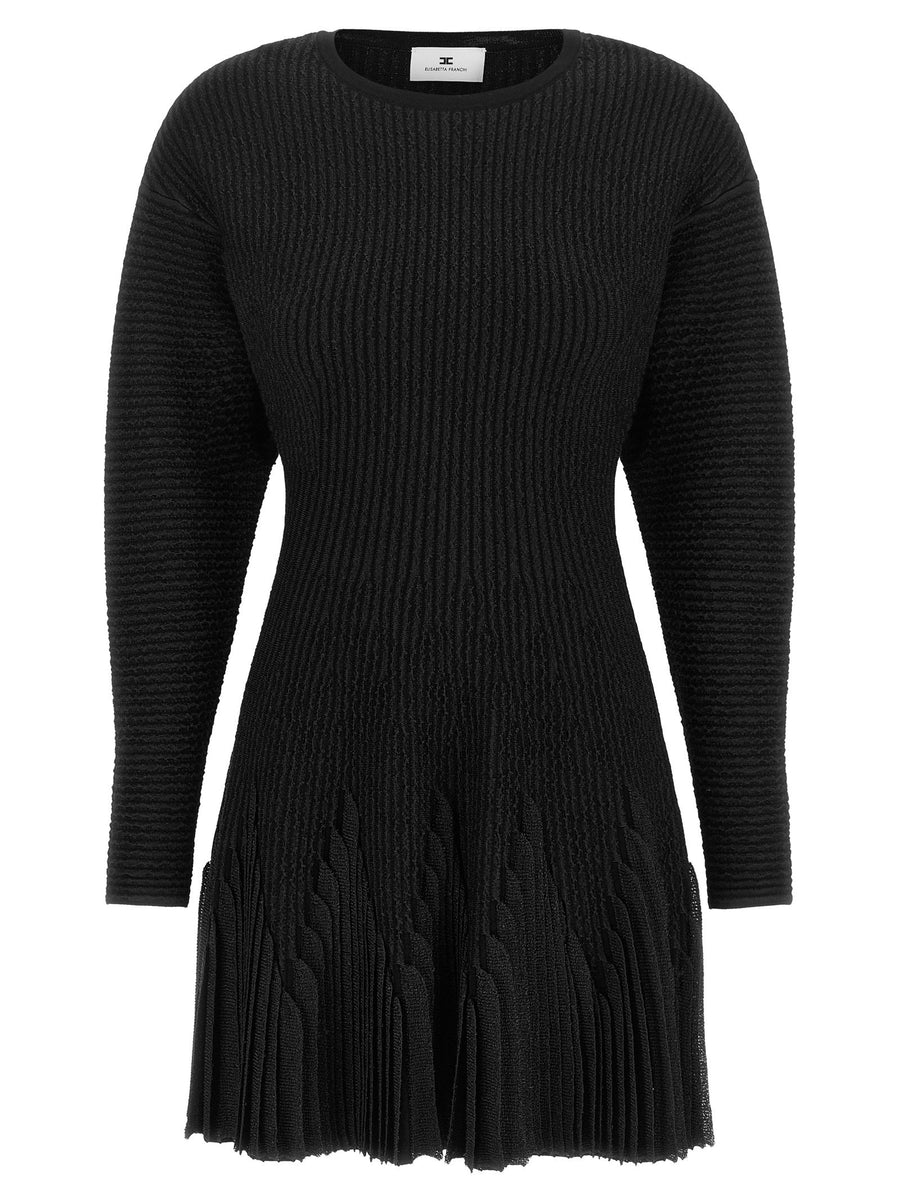 Elisabetta Franchi Knitted Pleated Dress