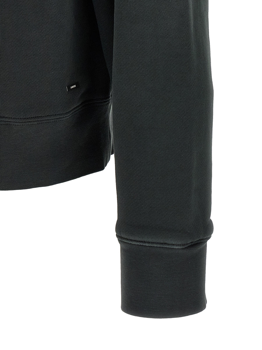 Amiri Hollywood Hoodie For Men Luxury Brished Cotton Sunfaded With Felt Patches Kangaroo Pocket