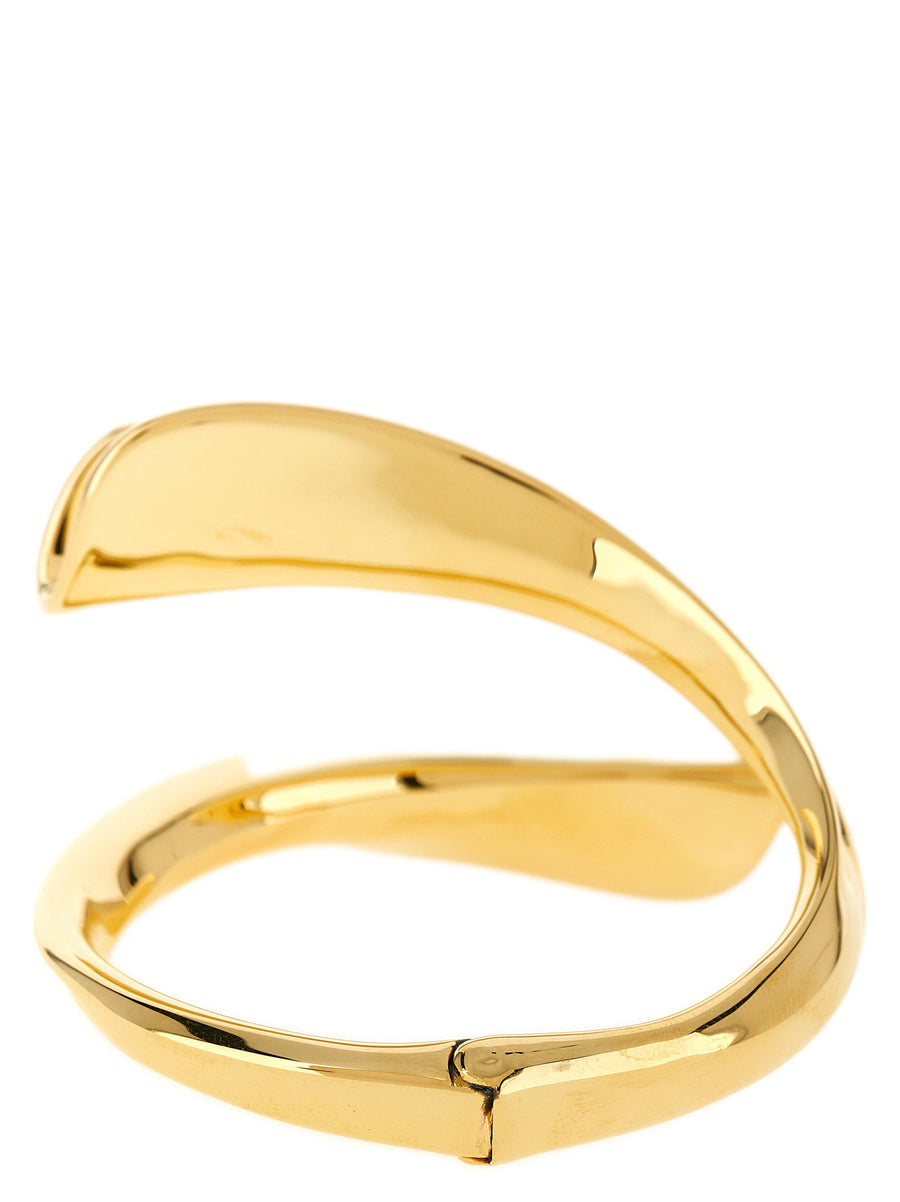 Armarium Torchon Bracelet Openable Gold Tone Pewter Minimal Sculptural Jewelry For Modern Women
