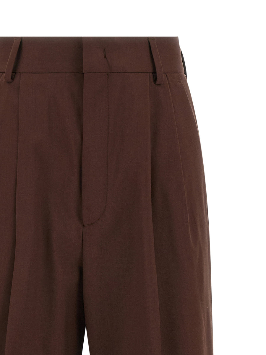Armarium Clelia Virgin Wool Trousers For Women Polished Versatile Tailored Pants With Pleats