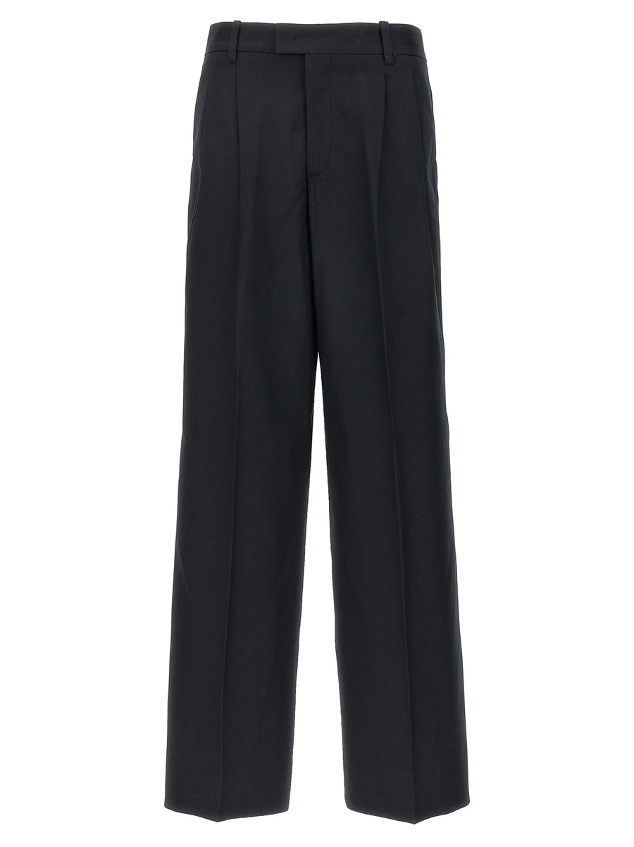 Armarium Giorgia Palazzo Pants for Women High Waist Front Pleats Cotton Linen Blend Wide Leg Day to Night Luxury
