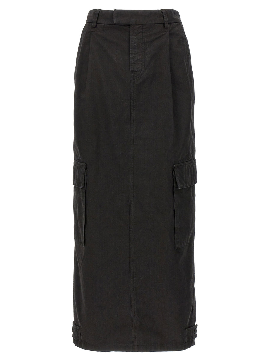 Armarium Shiv Skirt 100 Percent Cotton Cargo Long Skirt For Women With Practical Pockets