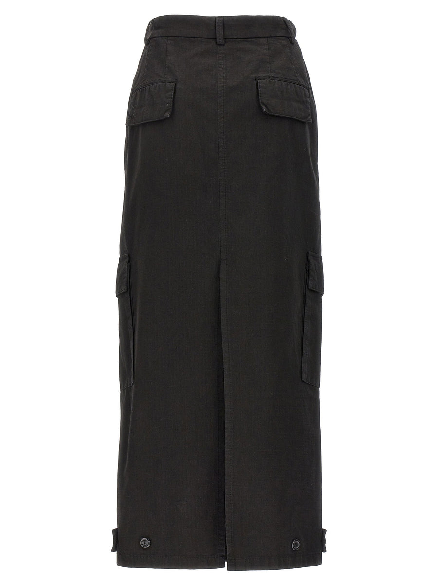Armarium Shiv Skirt 100 Percent Cotton Cargo Long Skirt For Women With Practical Pockets