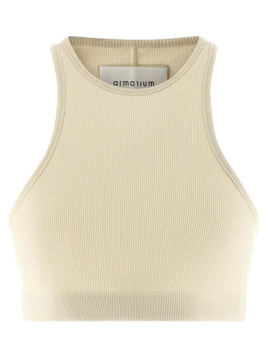 Armarium Filippa Top White Ribbed Cotton Luxury for Women Versatile Two Piece Set