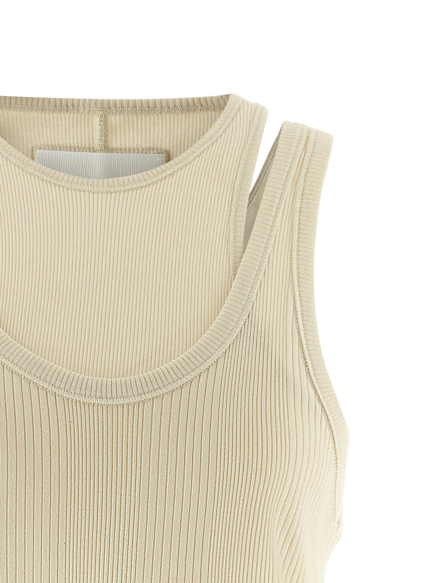 Armarium Filippa Top White Ribbed Cotton Luxury for Women Versatile Two Piece Set