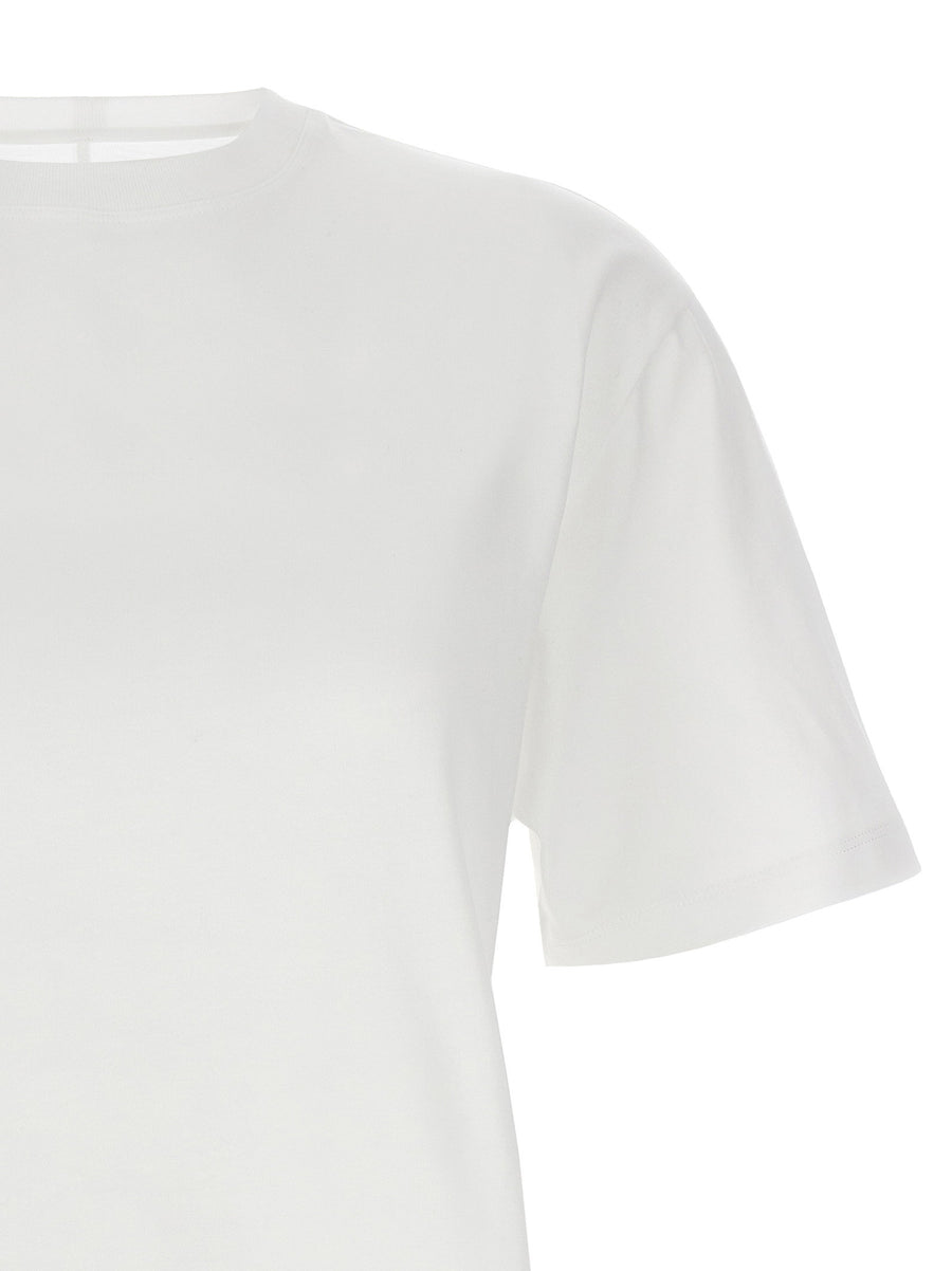 Armarium Vittoria White Cotton T Shirt With Back Logo Patch
