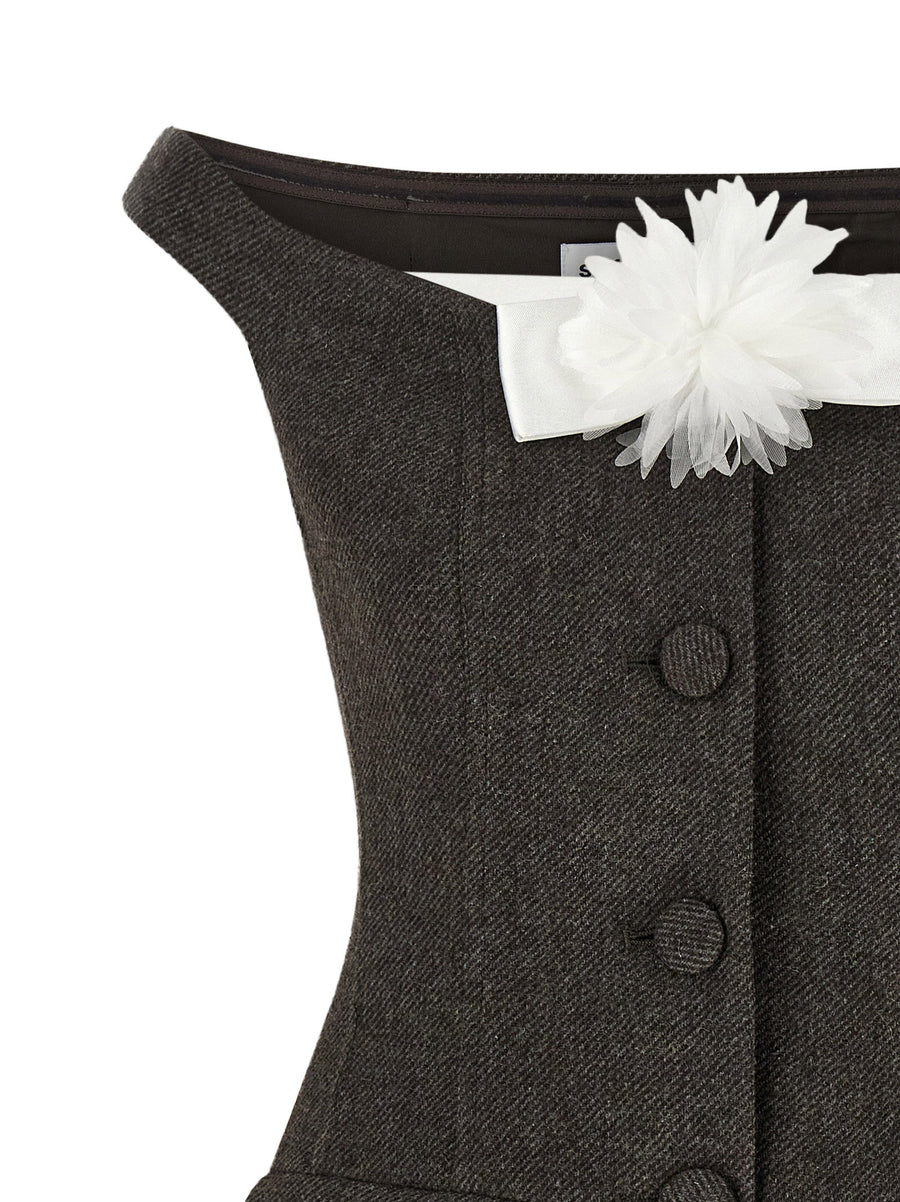 Self-Portrait Bardot Neckline Dress