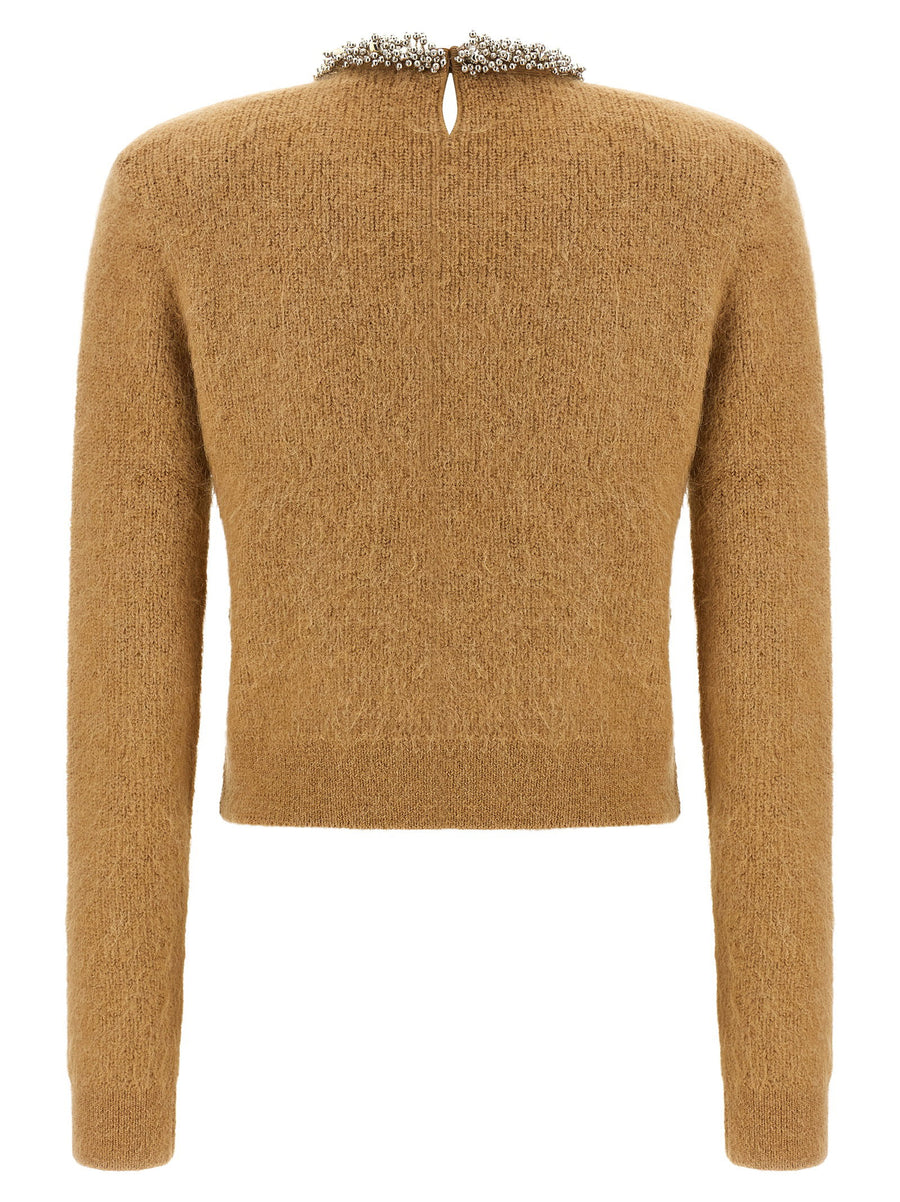 Self-Portrait Sweater With Jewel Embroidery