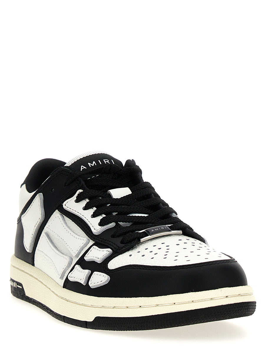 Amiri Skel Top Low Sneakers For Women Premium Leather Luxury Streetwear With Contrast Detailing