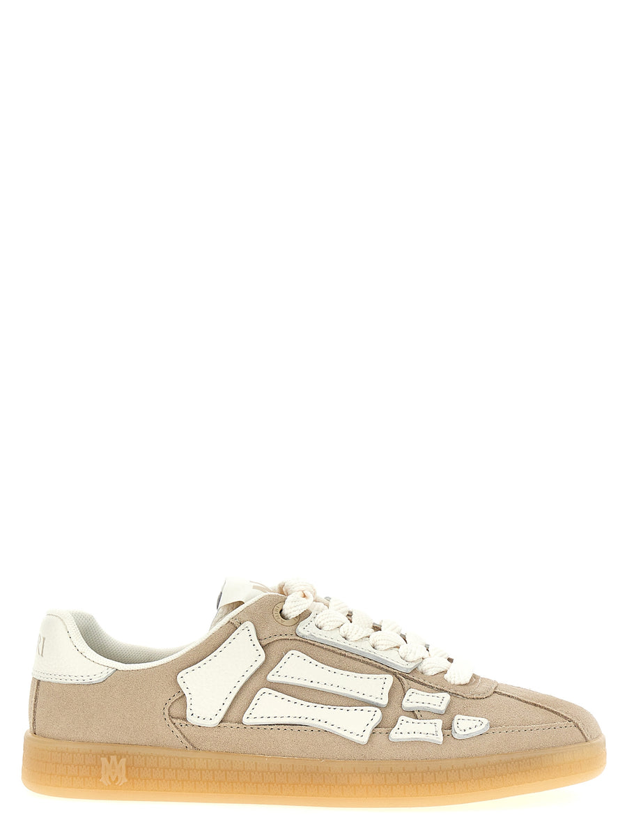 Amiri Pacific Bones Sneakers For Women Luxury Leather Beige With Refined Detailing And Versatile City Wear