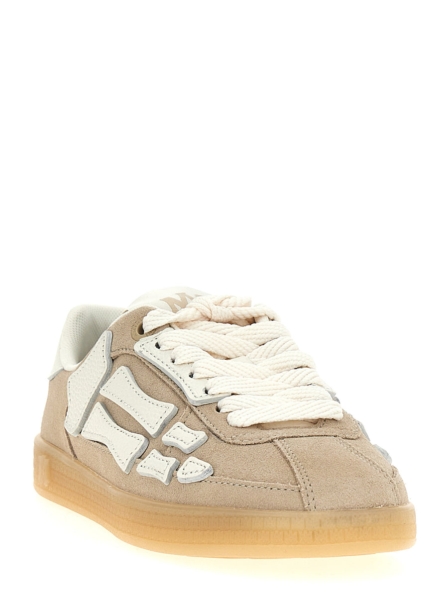 Amiri Pacific Bones Sneakers For Women Luxury Leather Beige With Refined Detailing And Versatile City Wear