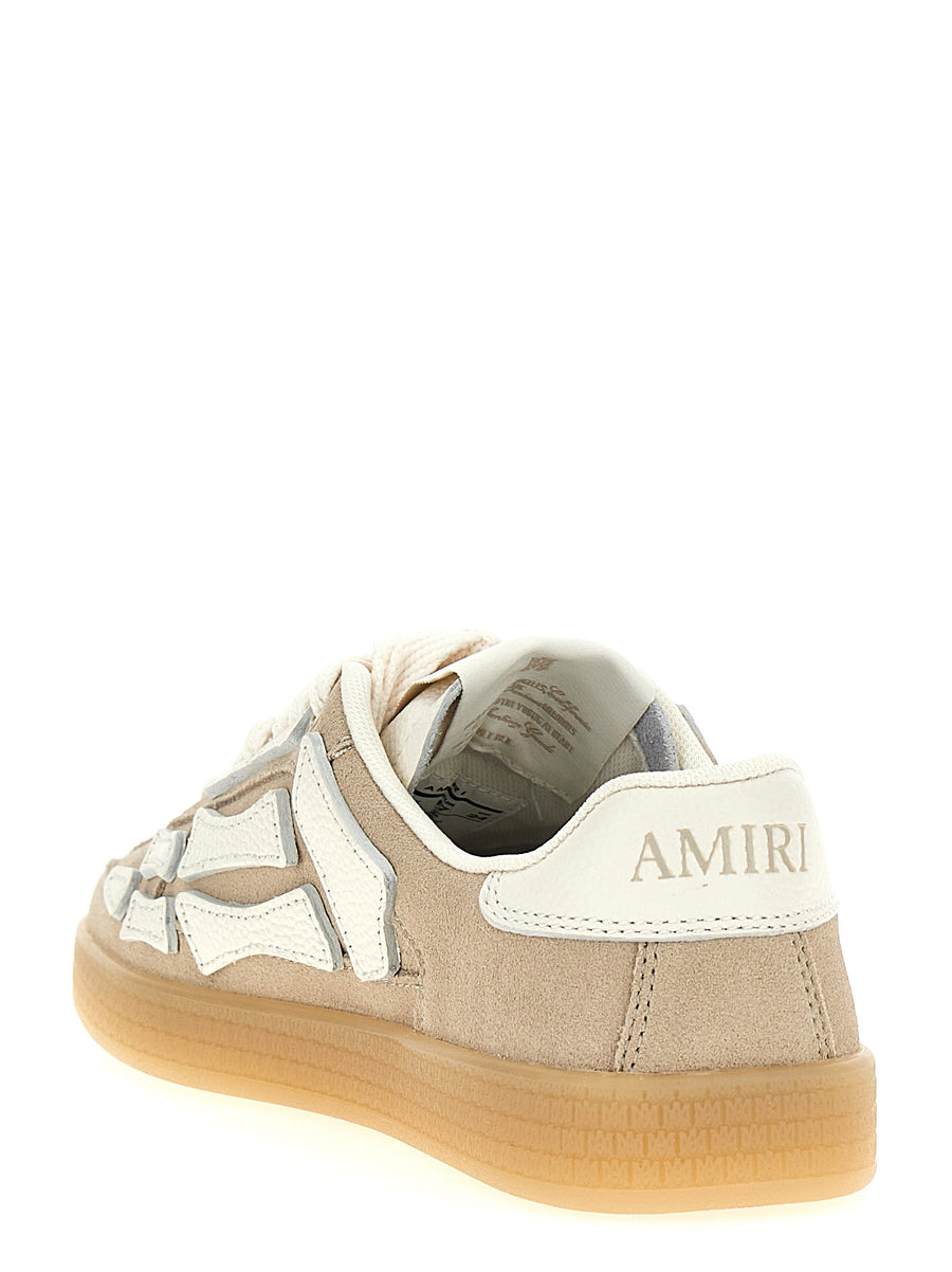 Amiri Pacific Bones Sneakers For Women Luxury Leather Beige With Refined Detailing And Versatile City Wear
