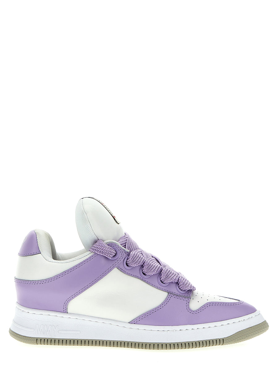 Maison Mihara Yasuhiro Rosy Dad Sneakers For Men Purple Leather Lace Closure Rubber Sole Luxury Streetwear