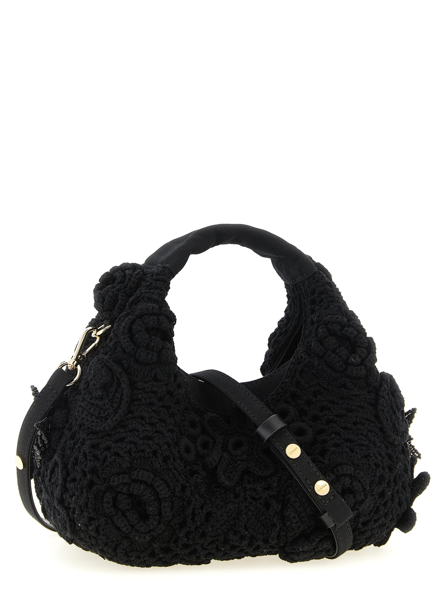 Ganni Mini Hobo Crochet Handbag