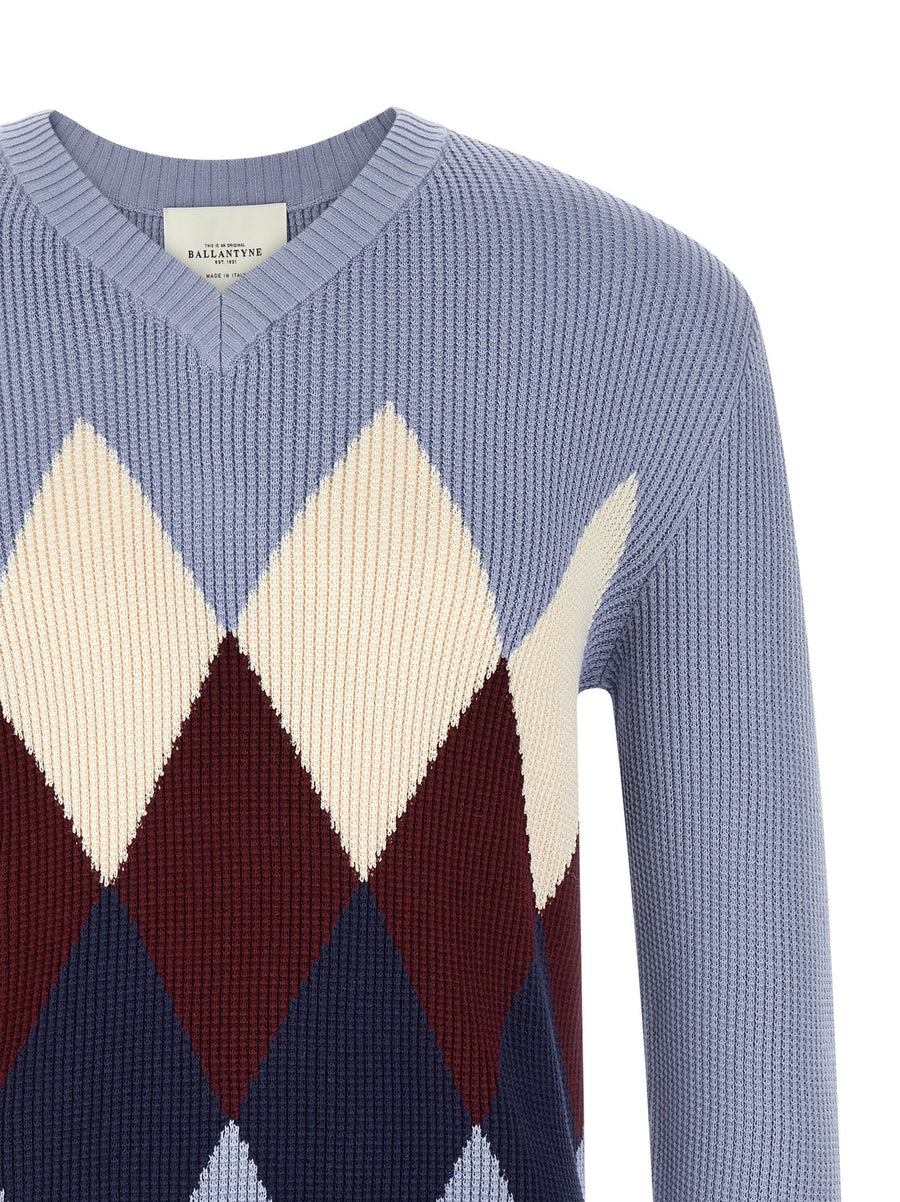 Ballantyne Argyle Pattern Sweater