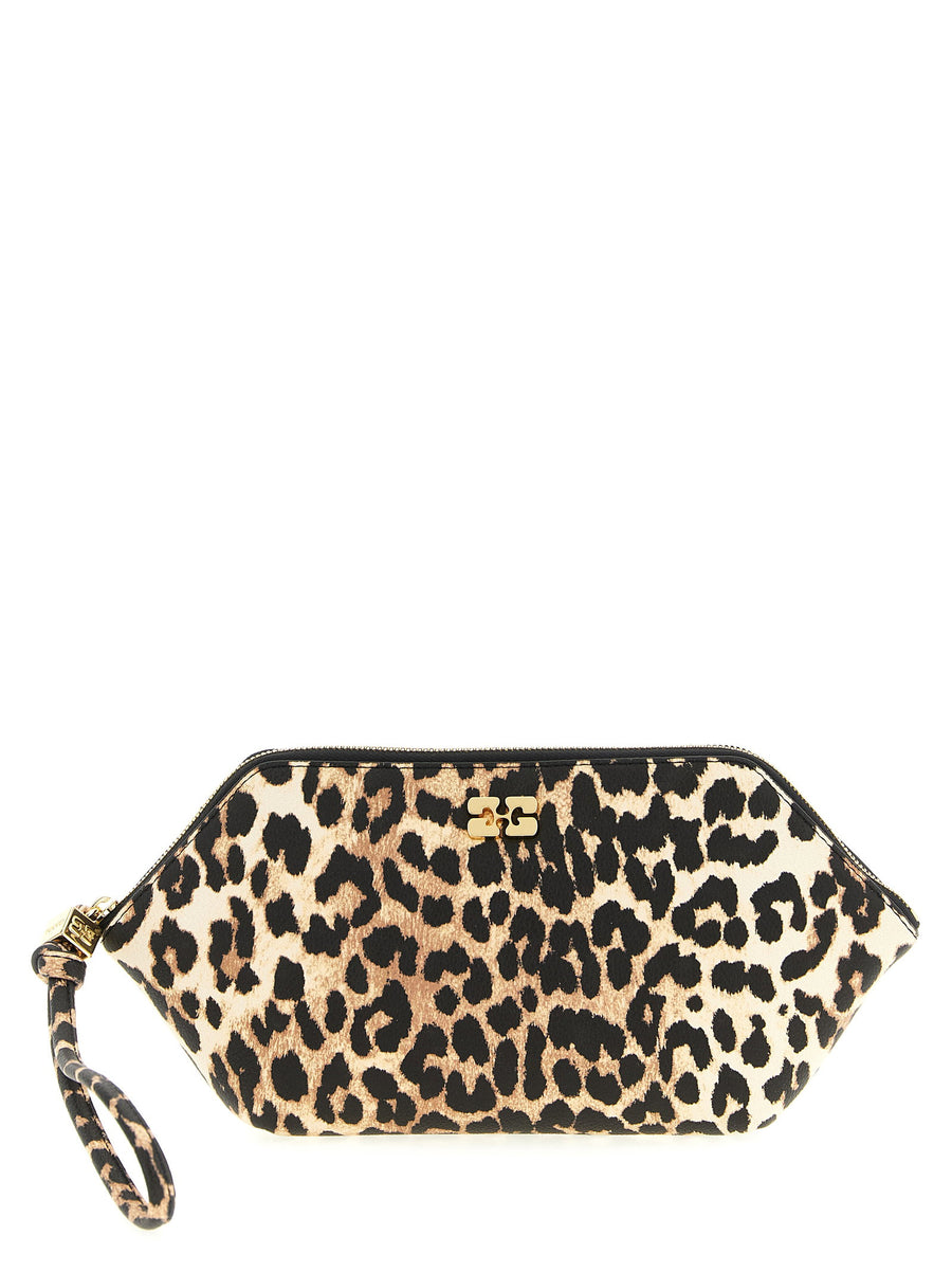 Ganni Bou Leopard Print Makeup Case Travel Ready For Women On The Go Luxury Organizer