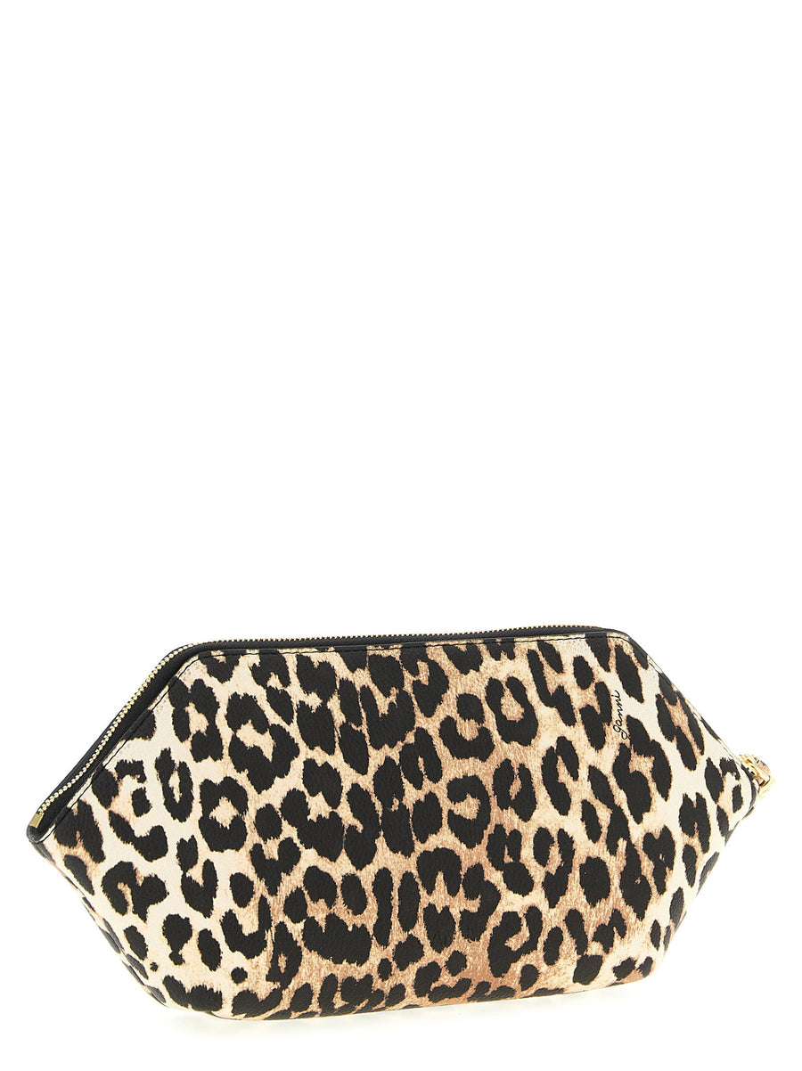 Ganni Bou Leopard Print Makeup Case Travel Ready For Women On The Go Luxury Organizer