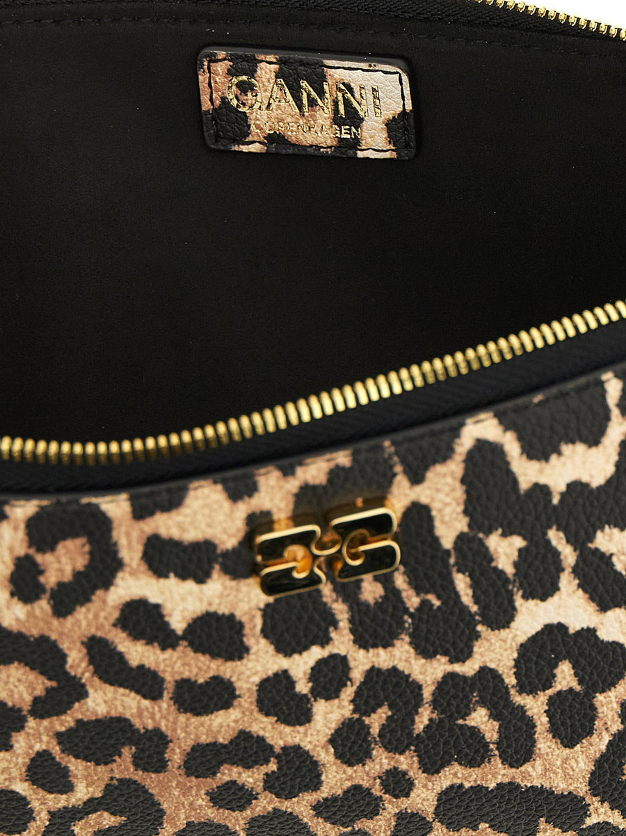 Ganni Bou Leopard Print Makeup Case Travel Ready For Women On The Go Luxury Organizer