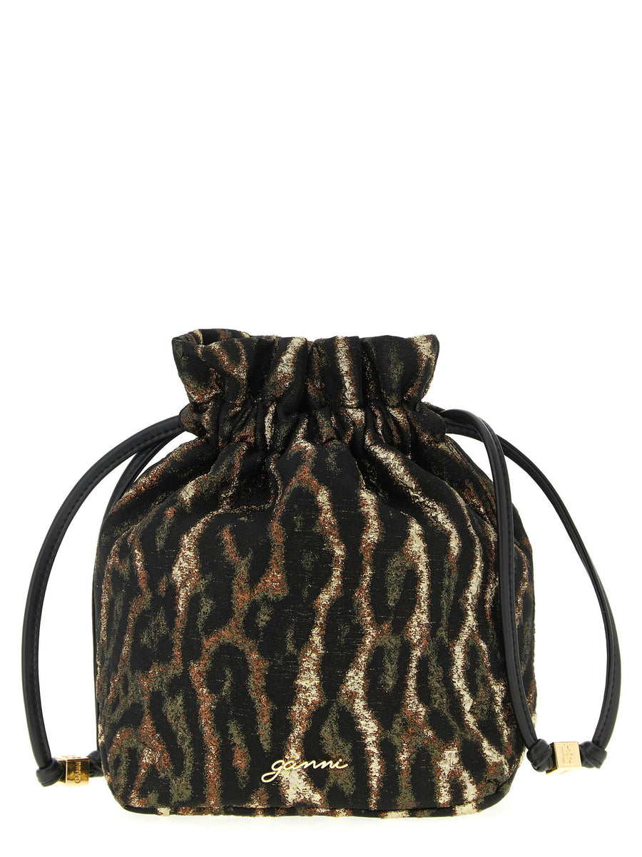 Ganni Metallic Bou Bucket Pouch