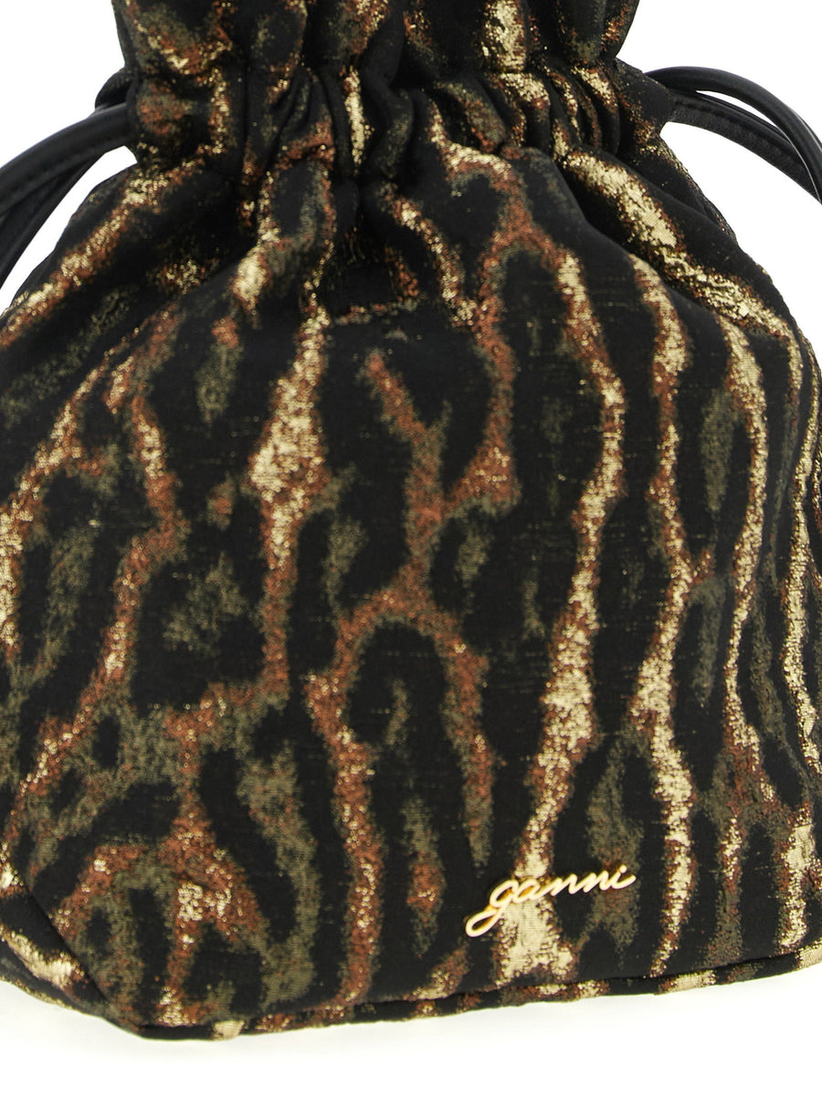 Ganni Metallic Bou Bucket Pouch