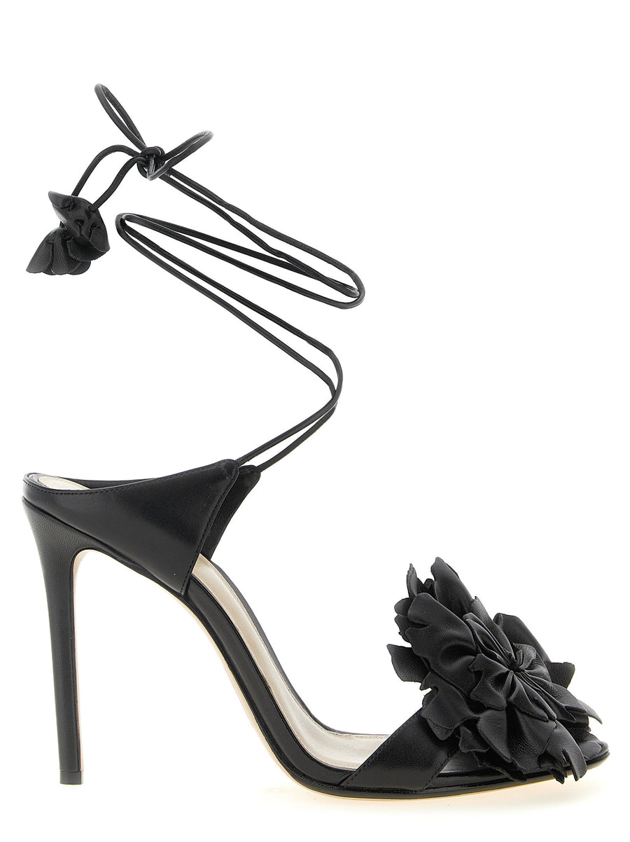 Alexandre Birman Sandals Ornela Floral Front Leather Luxury Collaboration Agua Bendita For Women
