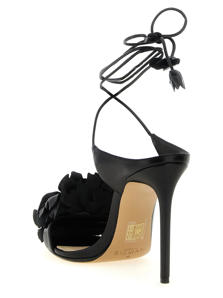 Alexandre Birman Sandals Ornela Floral Front Leather Luxury Collaboration Agua Bendita For Women
