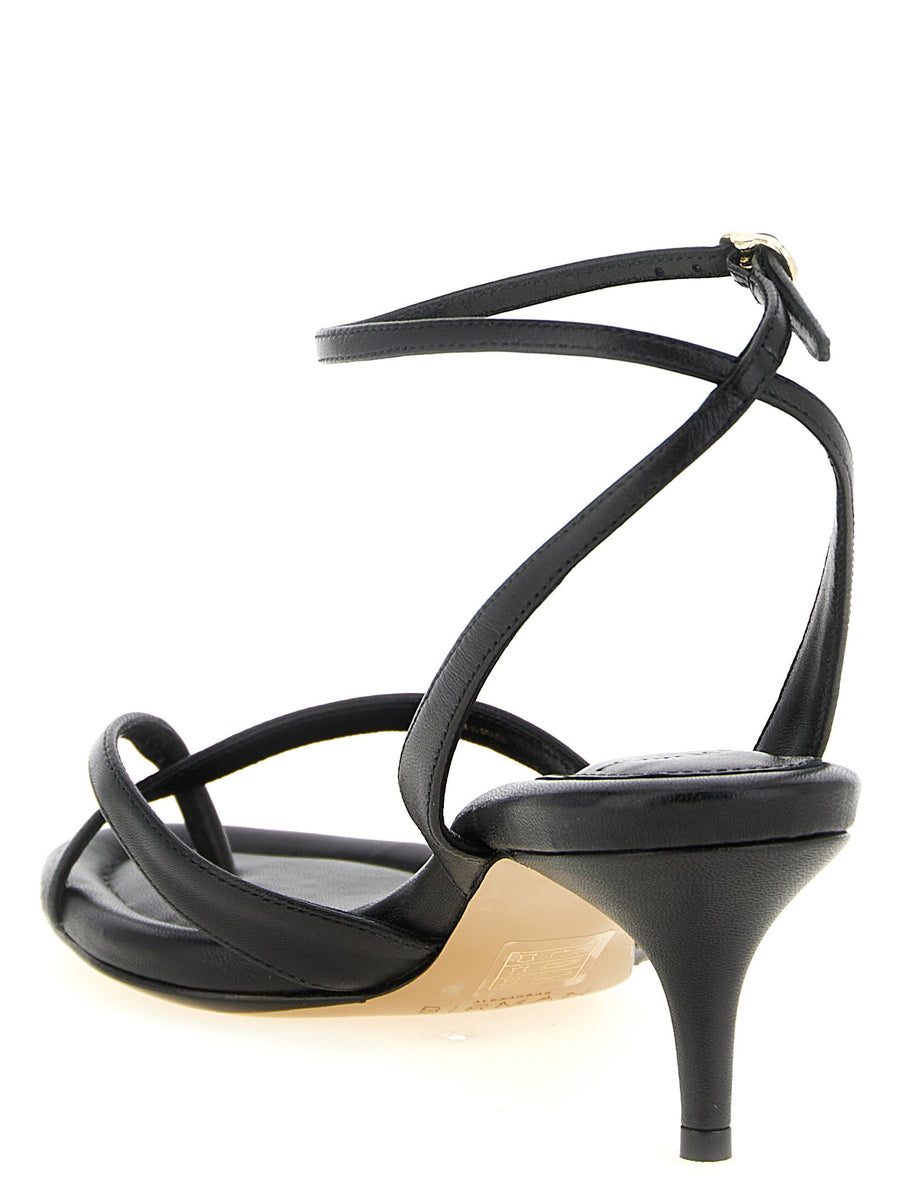 Alexandre Birman Nelly Sandals Women Luxurious Black Leather With Adjustable Strap Padded Insole Day To Night