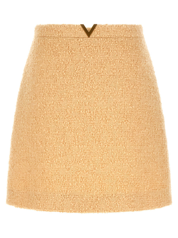 Valentino Garavani V Gold Skirt